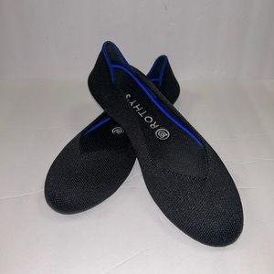 Rothy's 'The Flat" Slip on Shoes in Black Solid in Size 8